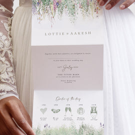 all in one wedding invitations for a spring wedding