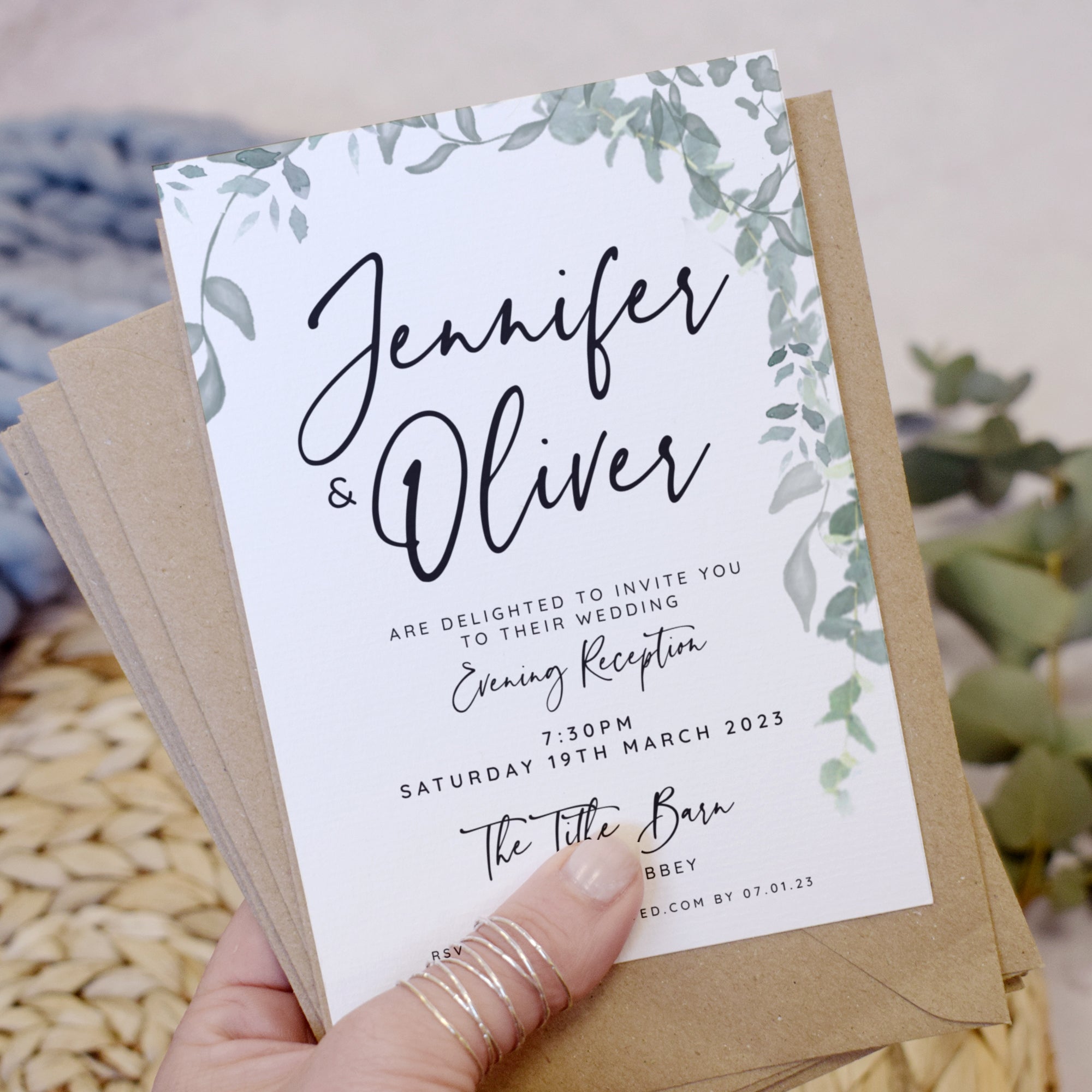 Wedding evening store invites