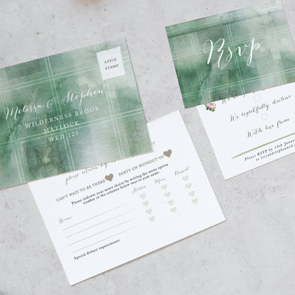 tartan wedding invitations