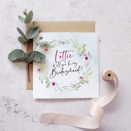 Be my flower girl card from our 'Flower Press' collection