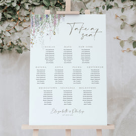 Whimsical '23 Modern Wedding Table Plan, Wedding Seating Chart, Table Plan Board, Foliage Table Plan, Wildflower Table Plan,