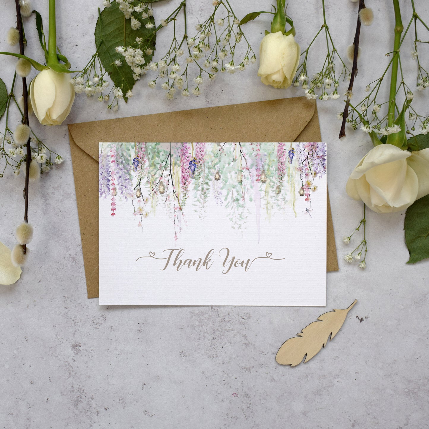 Personalised Photo Whimsical Spring Thank You Cards