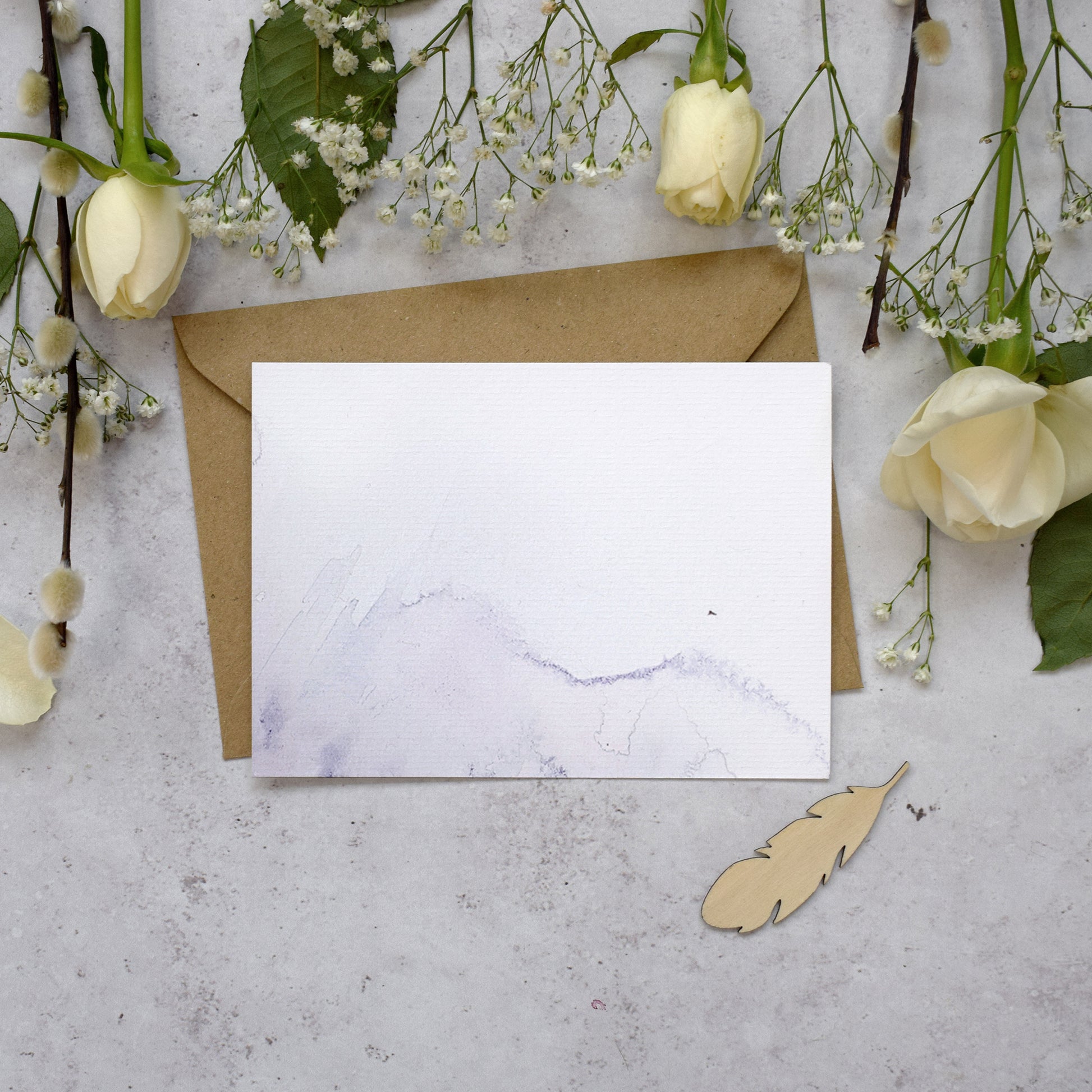 'whimsical winter' wedding thank you cards