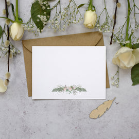 reverse of 'Foliage Blush' thank you card