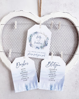 Winter Wedding Seating Plan cards
