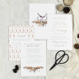 autumn wedding invitations suite