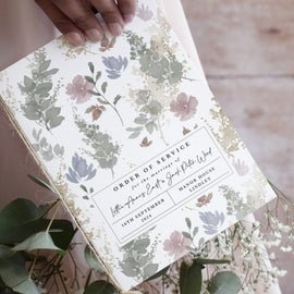 Rustic Order of Service for an Autumn Wedding
