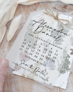 Autumn Wedding Save the Date Cards