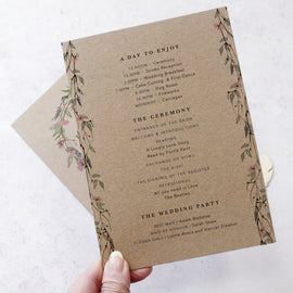 wedding order of the day for rustic weddings