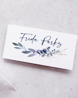 winter wedding place card