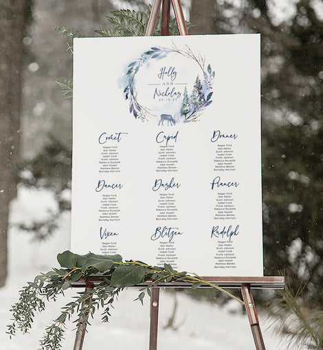 Winter Wedding Table Plan
