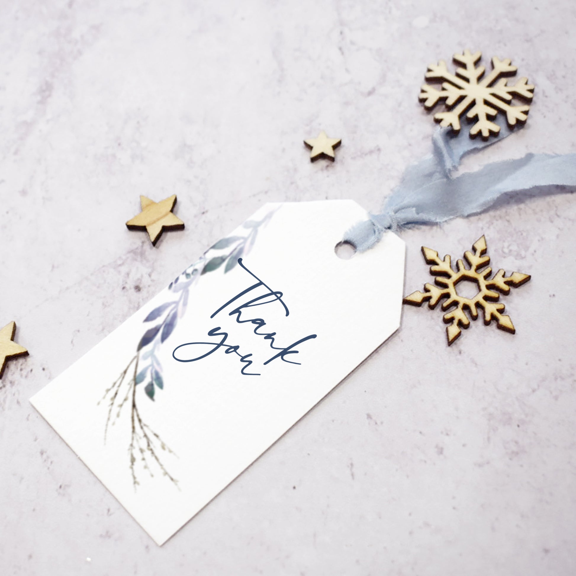 winter wedding favour tags
