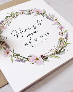 Personalised Wedding Congratulations Card